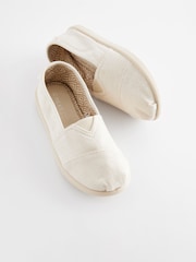Neutral Canvas Slip-Ons Shoes - Image 5 of 5