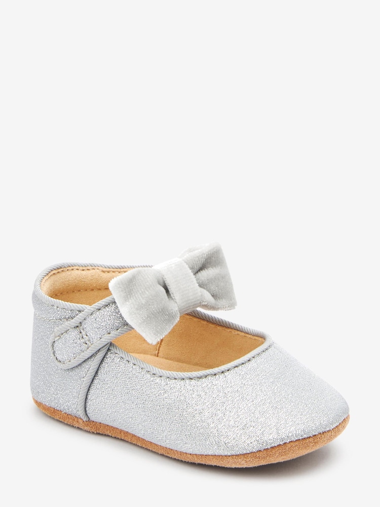 Silver Sparkle Occasion Mary Jane Baby Shoes (0-18mths) - Image 2 of 6 Silver Sparkle Occasion Mary Jane Baby Shoes (0-18mths) - Image 2 of 6