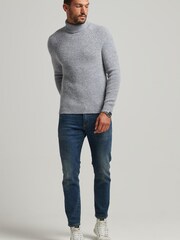 Superdry Grey Alpaca Chunky Roll Neck Jumper - Image 3 of 5