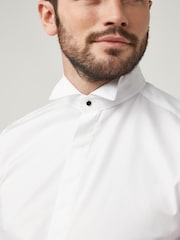 White Signature Wing Collar Shirt - Image 3 of 10