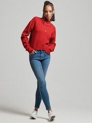 Superdry Red Vintage Essential Mock Neck Jumper - Image 2 of 5