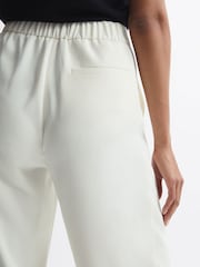 Reiss Cream Aleah Elasticated Waist Wide Leg Trousers - Image 7 of 8