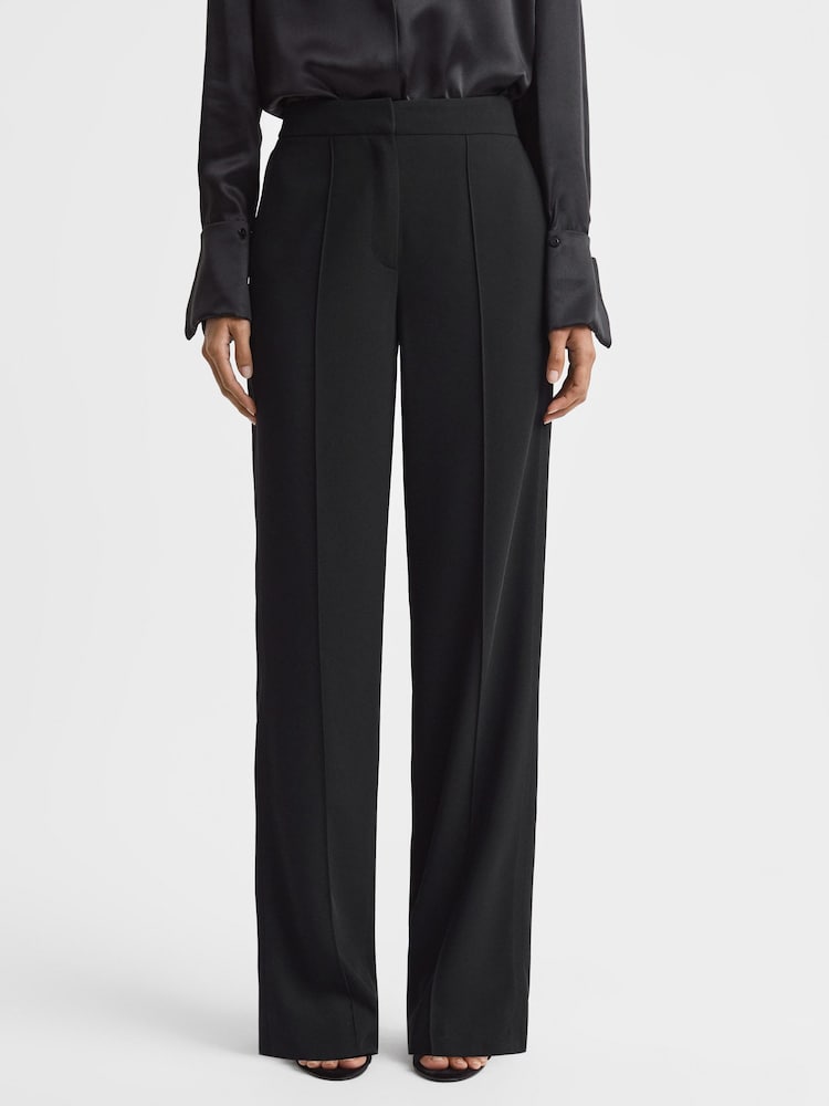 Reiss Black Aleah Pull On Trousers - Image 1 of 5