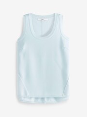 Blue Racer Back Satin Vest - Image 5 of 5