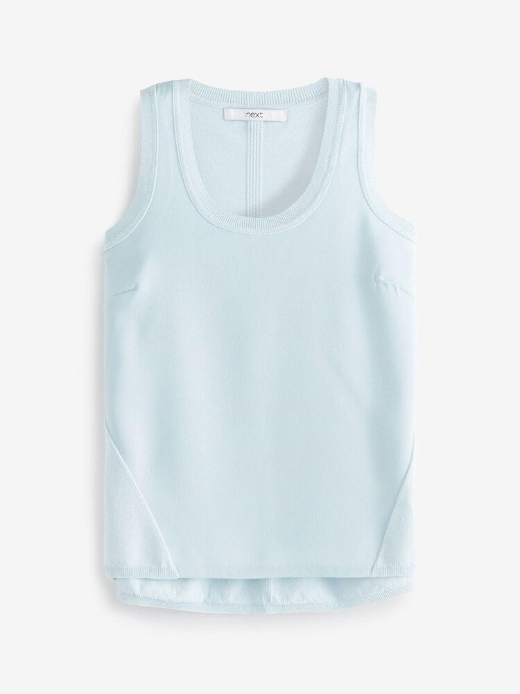 Blue Racer Back Satin Vest - Image 5 of 5