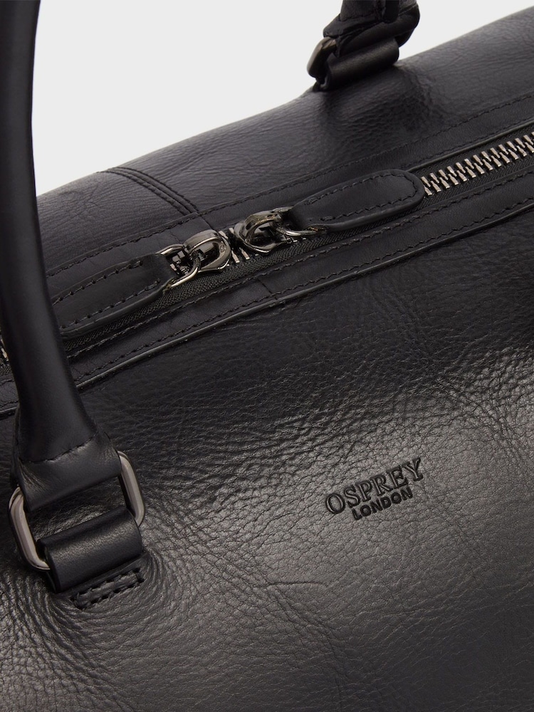 OSPREY LONDON The Carter Leather Weekend Holdall Bag - Image 5 of 5