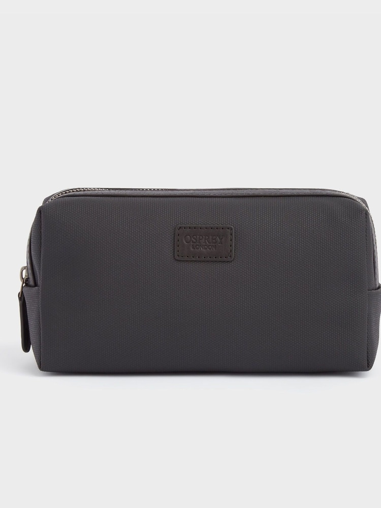 Negro - Neceser de lona encerada y cuero The Small Grantham de OSPREY LONDON - Imagen 1 de 5