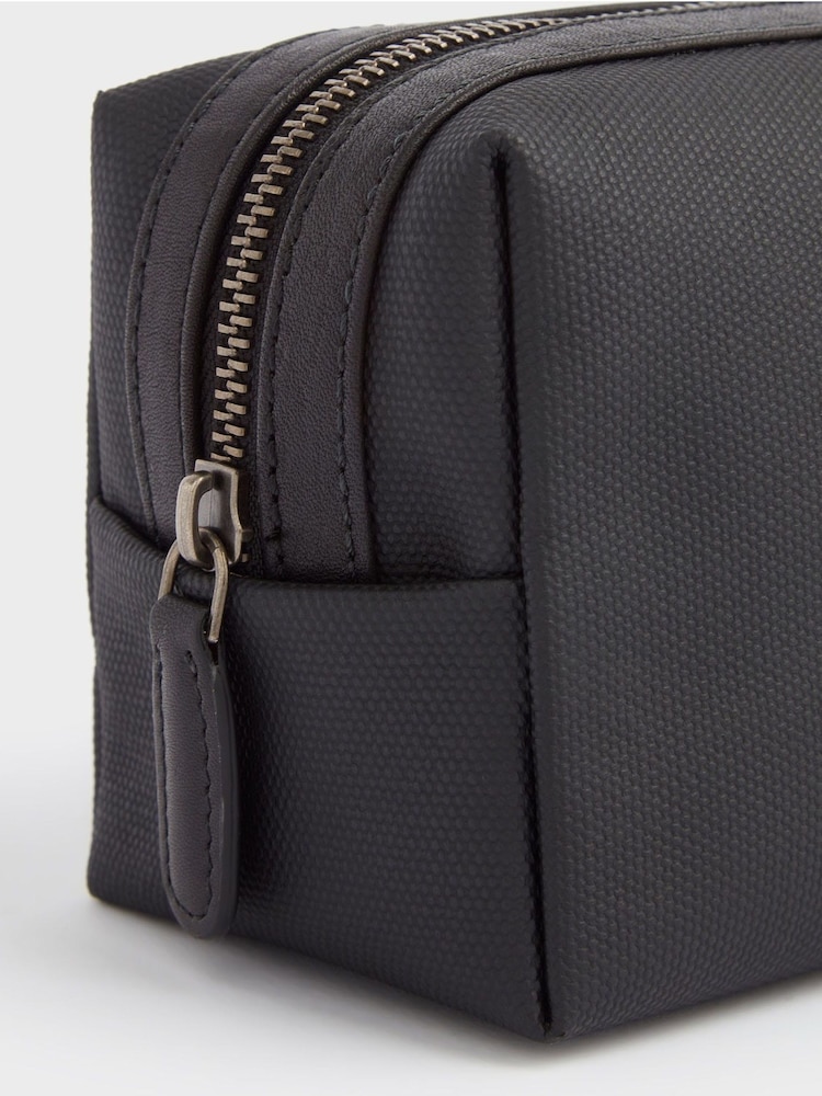 Negro - Neceser de lona encerada y cuero The Small Grantham de OSPREY LONDON - Imagen 5 de 5