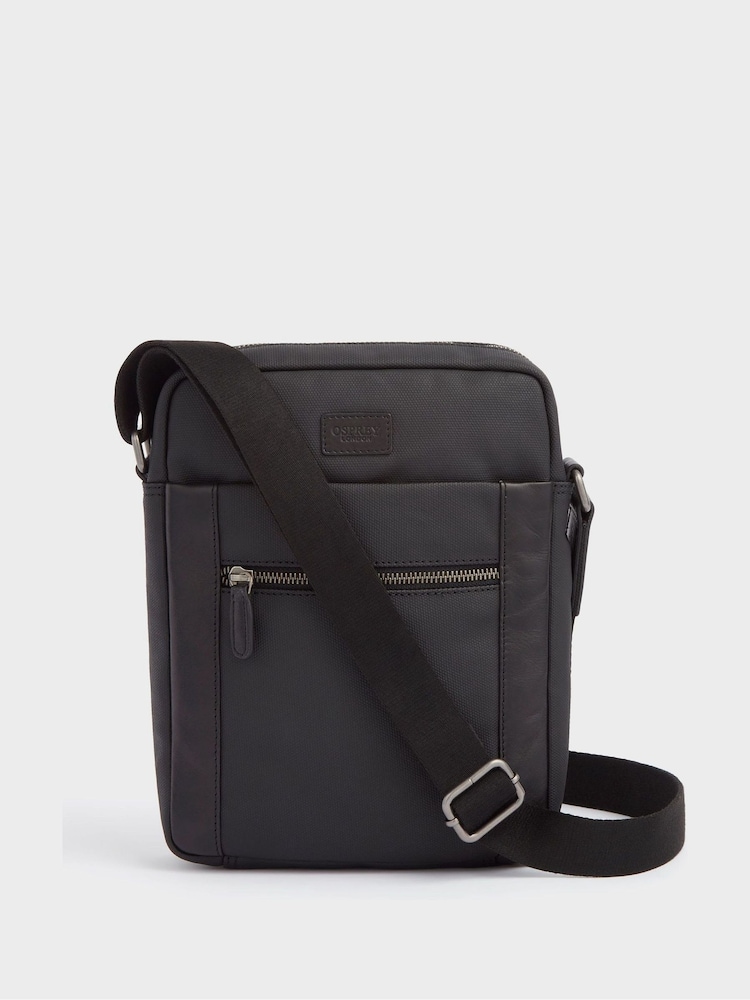 Osprey London The Small Grantham Waxed Canvas And Leather Messenger Bag - Image 2 of 6