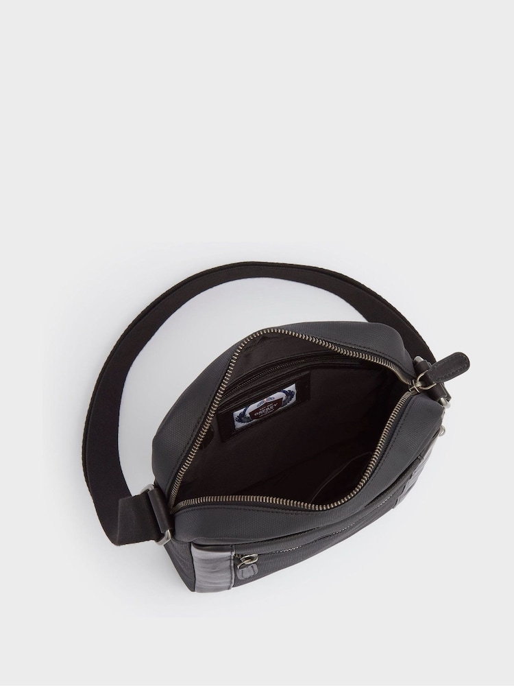 Osprey London The Small Grantham Waxed Canvas And Leather Messenger Bag - Image 5 of 6