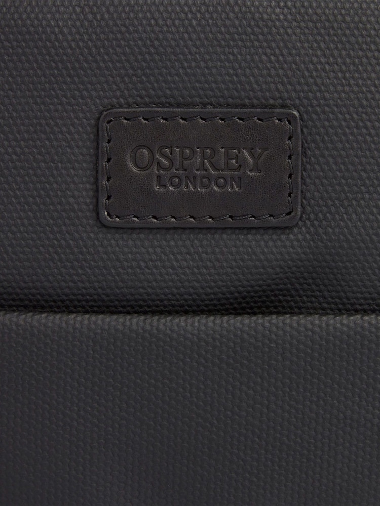 Osprey London The Small Grantham Waxed Canvas And Leather Messenger Bag - Image 6 of 6