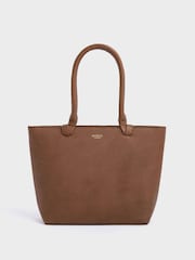 OSPREY LONDON Tan The Collier Leather Shoulder Tote Bag - Image 1 of 5