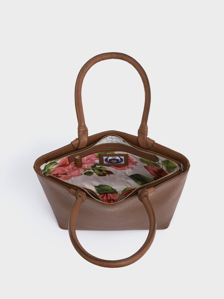 OSPREY LONDON Tan The Collier Leather Shoulder Tote Bag - Image 3 of 5