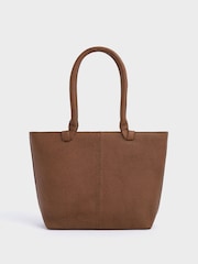 OSPREY LONDON Tan The Collier Leather Shoulder Tote Bag - Image 4 of 5