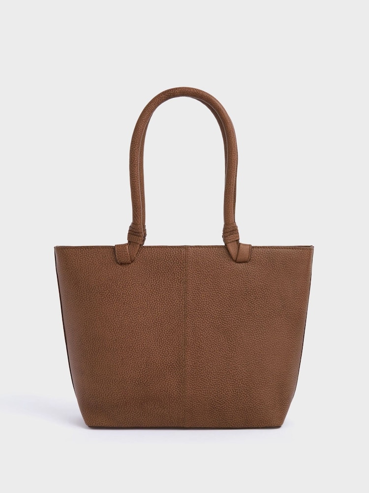OSPREY LONDON Tan The Collier Leather Shoulder Tote Bag - Image 4 of 5