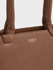 OSPREY LONDON Tan The Collier Leather Shoulder Tote Bag - Image 5 of 5