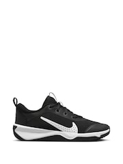 Nike Black/White Youth Omni Multi-Court Trainers - Image 1 of 9