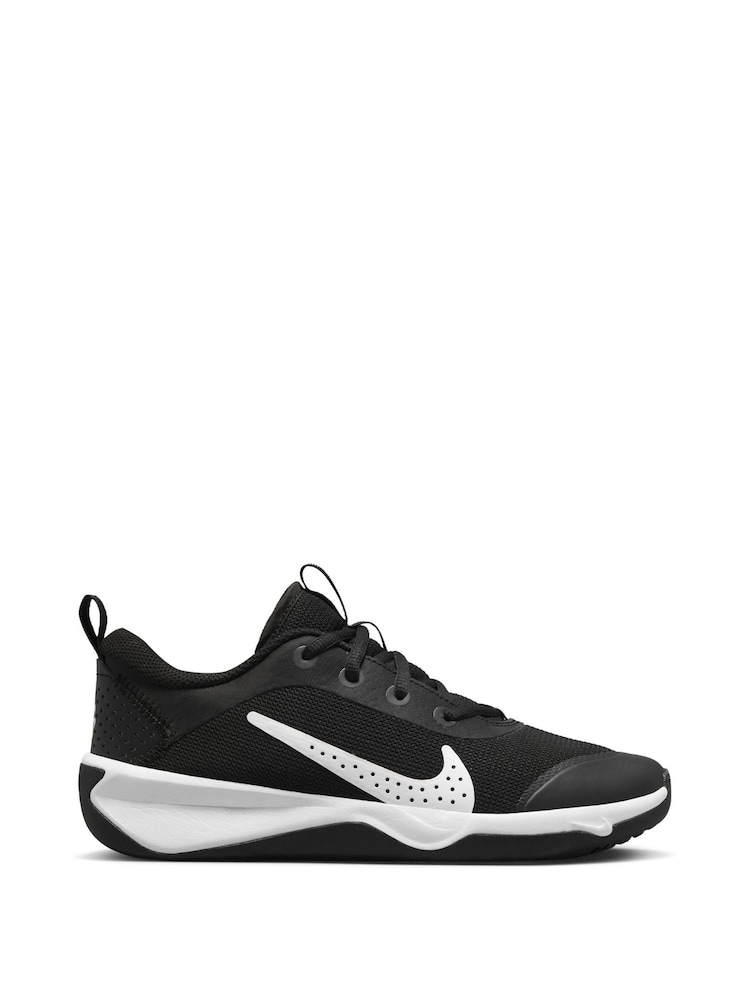 Nike Black/White Youth Omni Multi-Court Trainers - Image 1 of 9