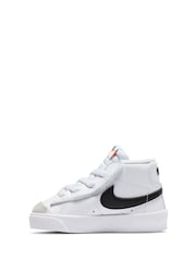 Nike White/Black Blazer 77 Mid Infant Trainers - Image 2 of 10