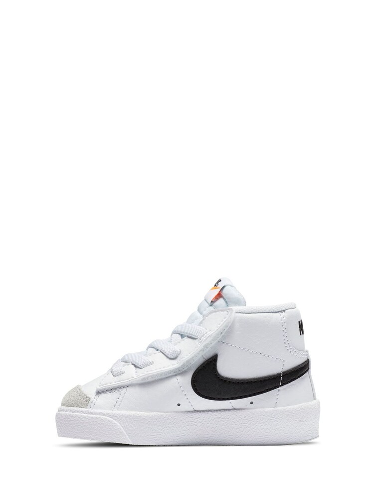 Nike White/Black Blazer 77 Mid Infant Trainers - Image 2 of 10