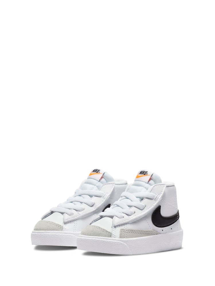 Nike White/Black Blazer 77 Mid Infant Trainers - Image 3 of 10