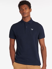 Barbour® Blue 100% Cotton Sports Polo Shirt - Image 1 of 8