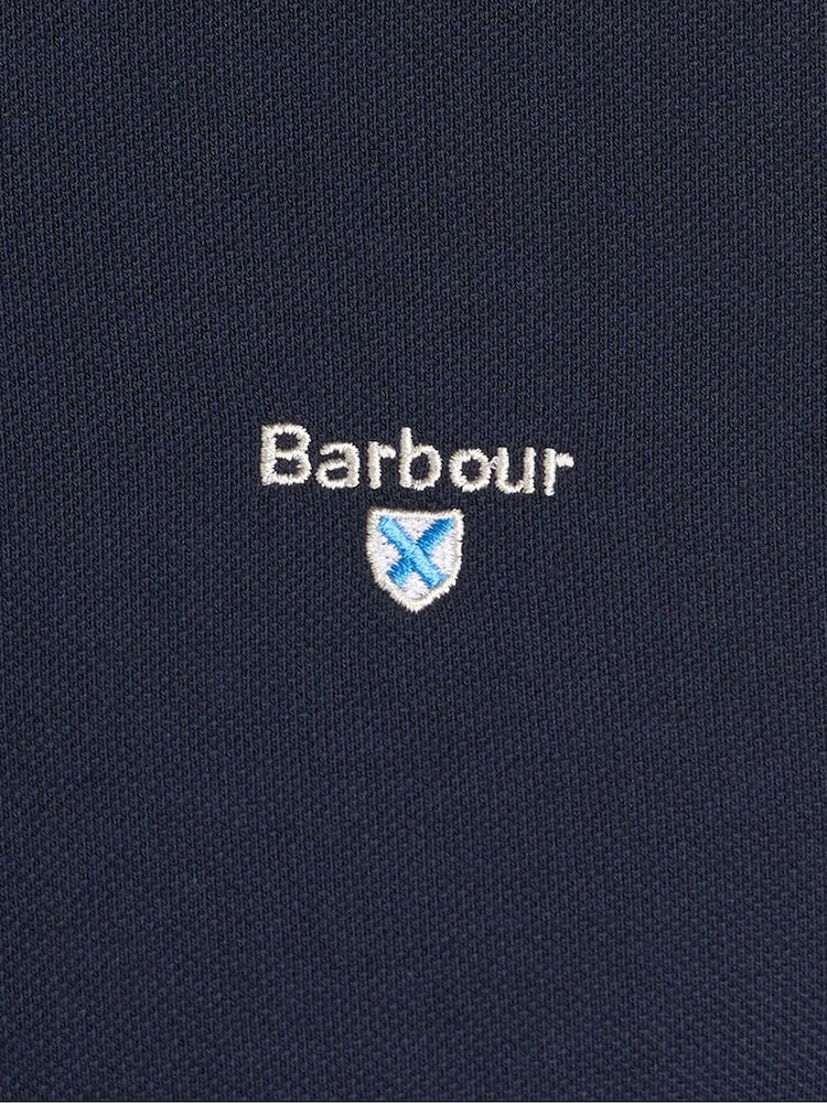 Barbour® Blue 100% Cotton Sports Polo Shirt - Image 8 of 8