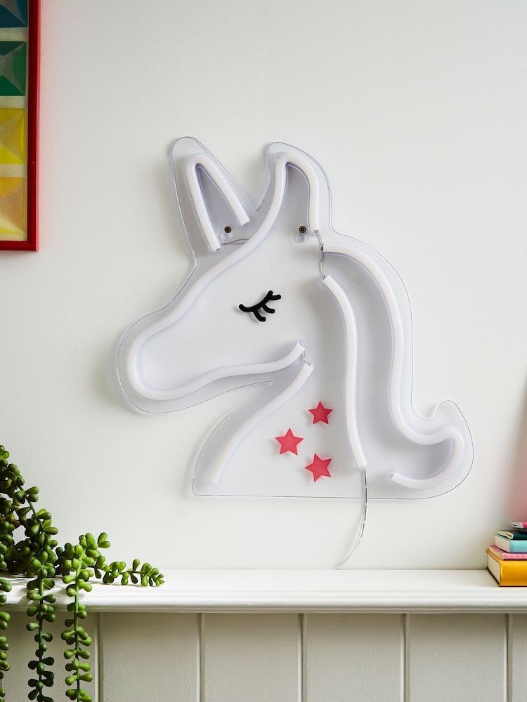 glow Pink Neon Unicorn Wall Light - Image 2 of 5