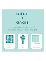 aden + anais White Large Muslin Jungle Jam 100% Cotton Blankets 2 Pack - Image 3 of 10