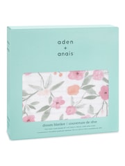 aden + anais Pink Dream Blanket 100% Cotton Muslin Ma Fleur - Image 2 of 5