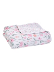 aden + anais Pink Dream Blanket 100% Cotton Muslin Ma Fleur - Image 3 of 5