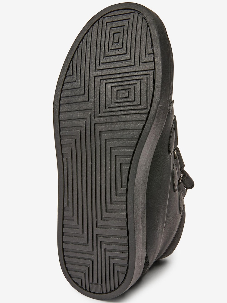 Black Wide Fit (G) Touch Fastening Boots - Image 4 of 4