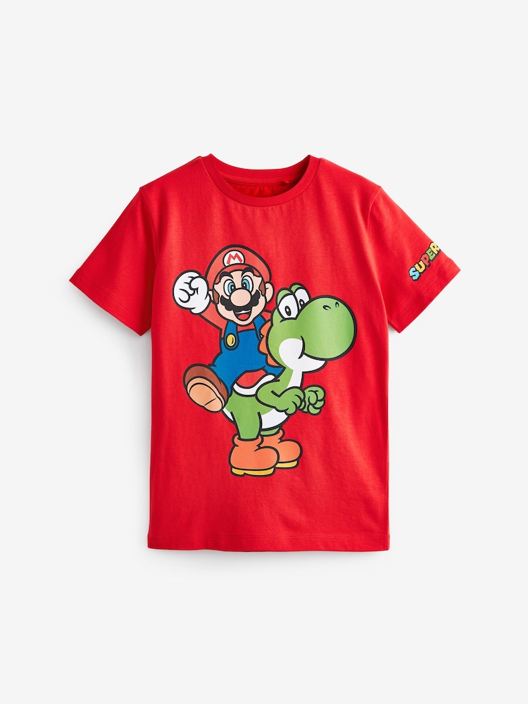 أحمر - Mario Gaming 100% Cotton T-Shirt (3-16yrs) - Image 1 of 3