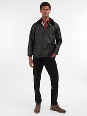 Barbour® Green Bedale Wax Jacket - Image 2 of 10