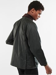 Barbour® Green Bedale Wax Jacket - Image 3 of 10