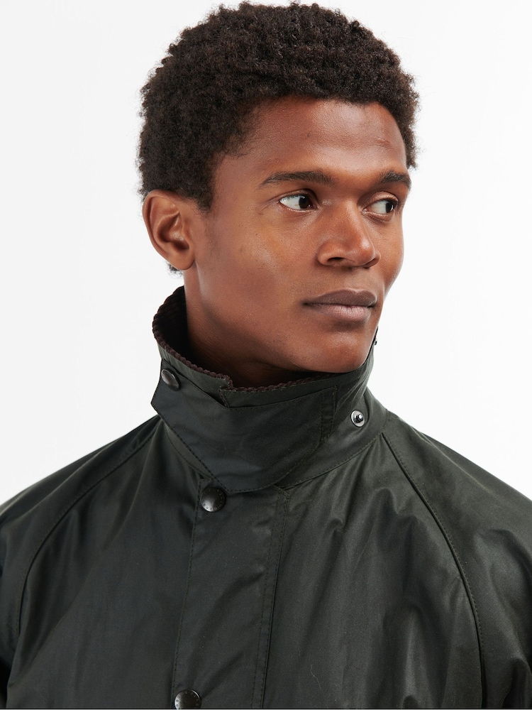 Barbour® Green Bedale Wax Jacket - Image 5 of 10