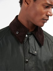 Barbour® Green Bedale Wax Jacket - Image 6 of 10
