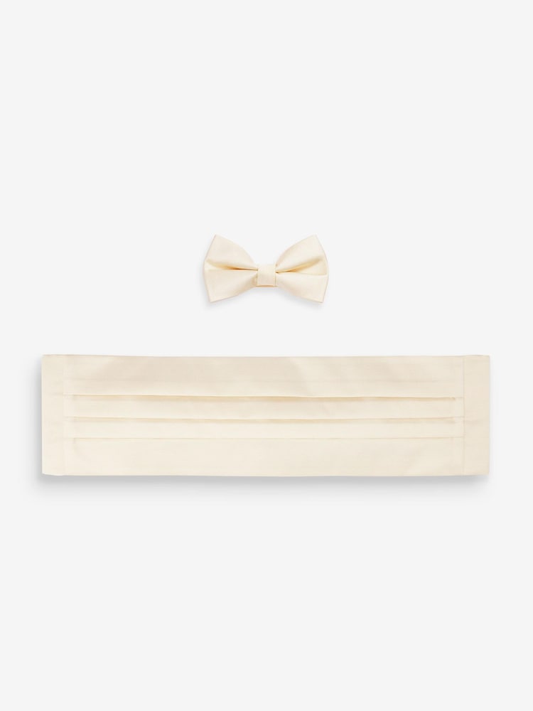 Champagne Gold Cummerbund And Bow Tie Set - Image 1 of 6