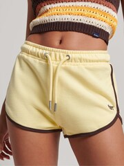 Superdry Yellow Vintage Jersey Racer Shorts - Image 1 of 3