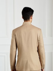 Gold Slim Nehru Collar Suit Jacket - Image 4 of 9