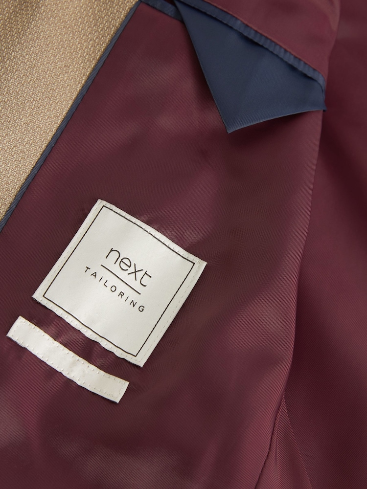 Gold Slim Nehru Collar Suit Jacket - Image 9 of 9