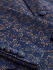 Blue Slim Nehru Collar Suit Jacket - Image 12 of 12