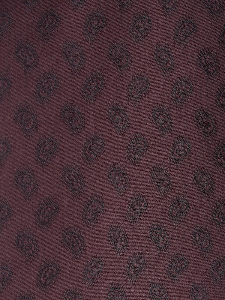 Burgundy Red Slim Nehru Collar Suit Jacket - Image 8 of 9