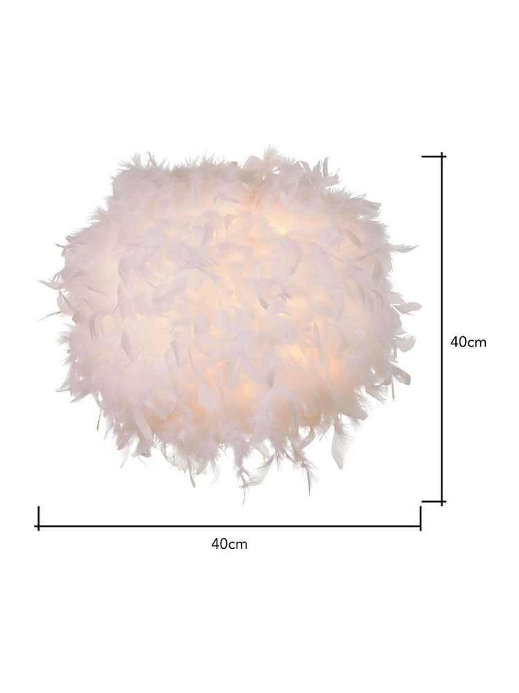 glow White Feather 40cm Shade - Image 6 of 6