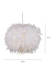 glow White Feather 50cm Shade - Image 4 of 5