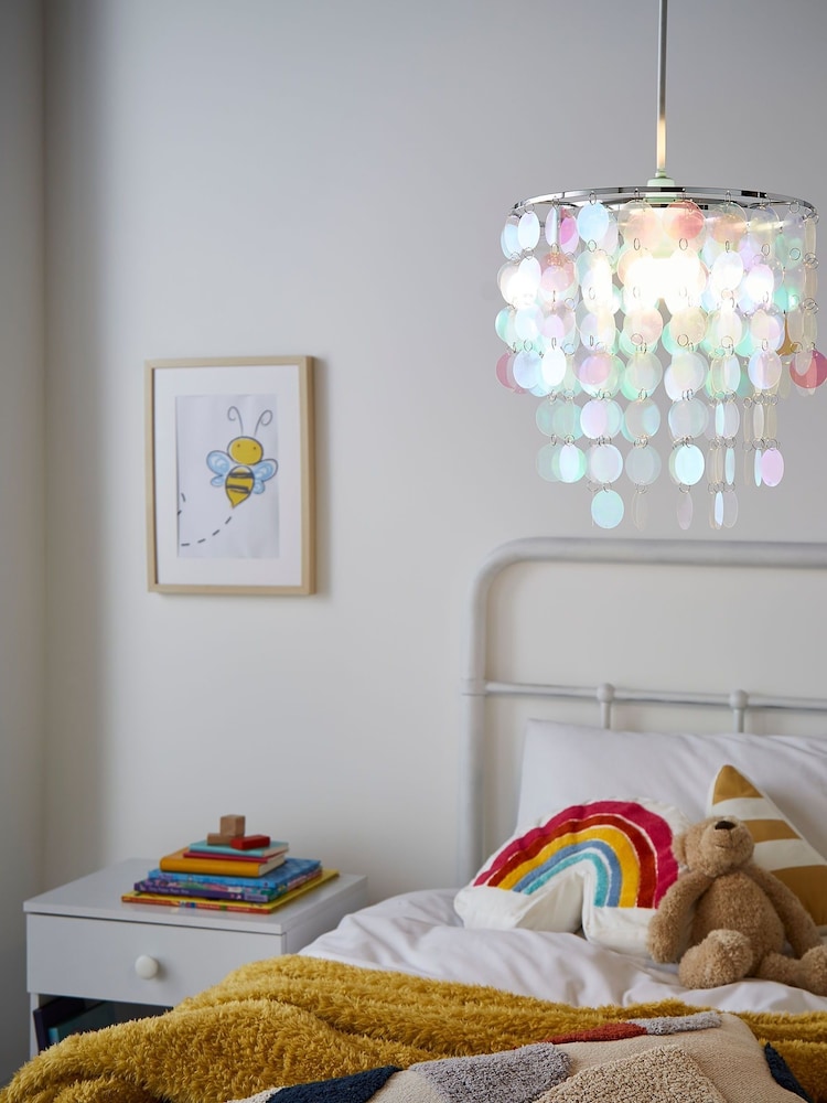 Glow Silver Iridescent Easy Fit Light Shade - Image 1 of 5