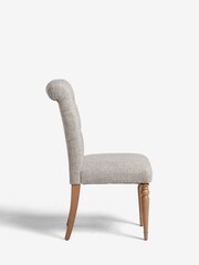 Set of 2 Chunky Weave Mid Natural Evy Buttoned Dining Chairs - Image 7 of 8