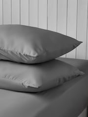 Silentnight Set of 2 Charcoal Grey Supersoft Pillowcases - Image 1 of 4