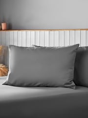 Silentnight Set of 2 Charcoal Grey Supersoft Pillowcases - Image 4 of 4