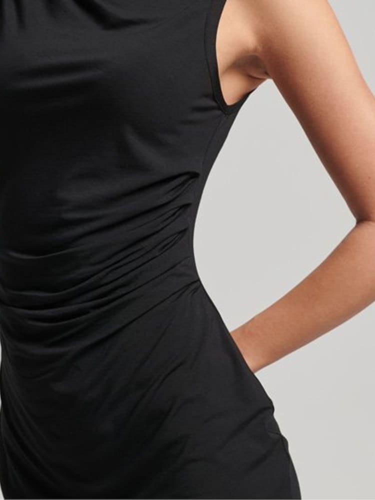 Superdry Studios Jersey Backstage Black Dress - Image 5 of 5